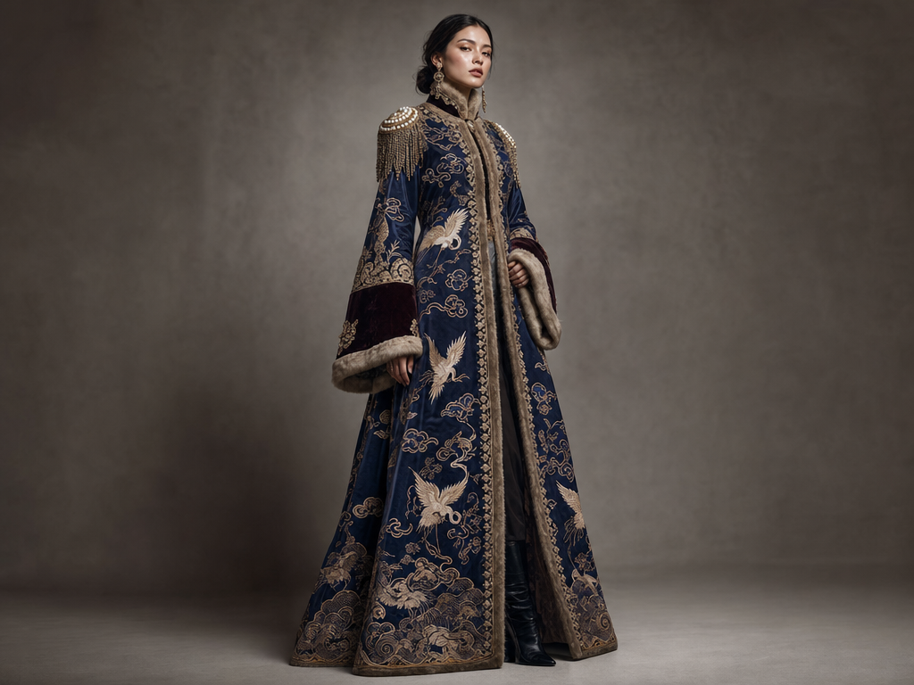 Mongol felt-and-silk × Russian Imperial fur