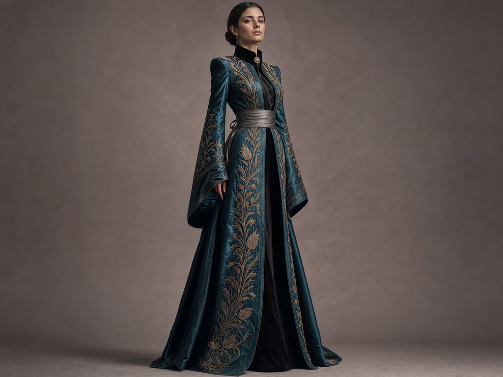 Ottoman caftan × Sargent late-Victorian society